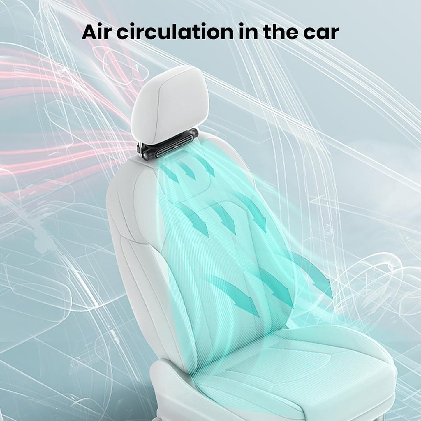 3-Speed USB Car Fan with Headrest Mount – Buy 1 Get 1 Free