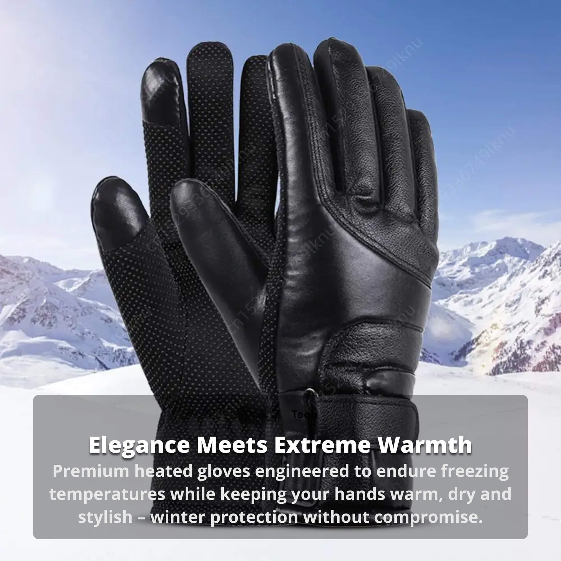 Heated Ladies' Thermal Waterproof Winter Gloves with Touchscreen & USB Charging
