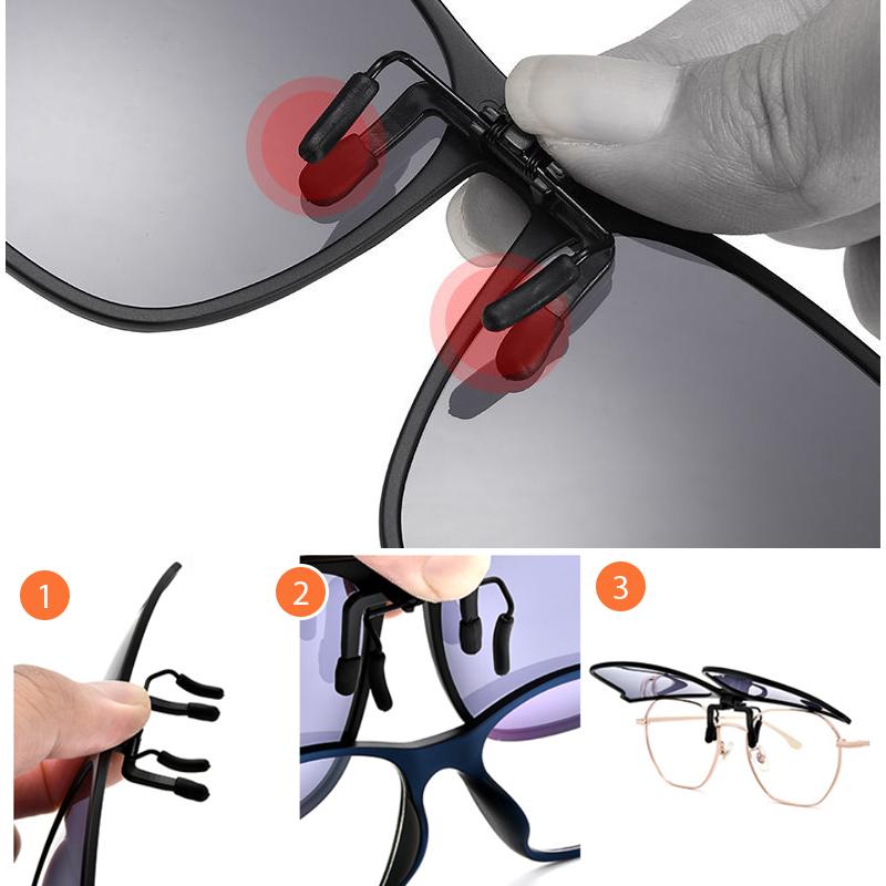 Polarized Clip-On Flip-Up Sunglasses for Enhanced Vision