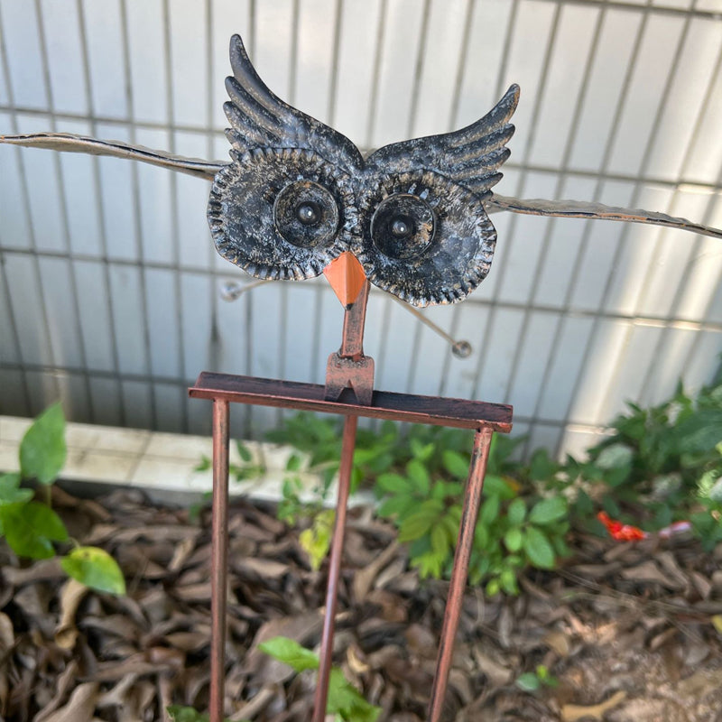 Garden Sculpture-Bird Windmill for Patio Decor