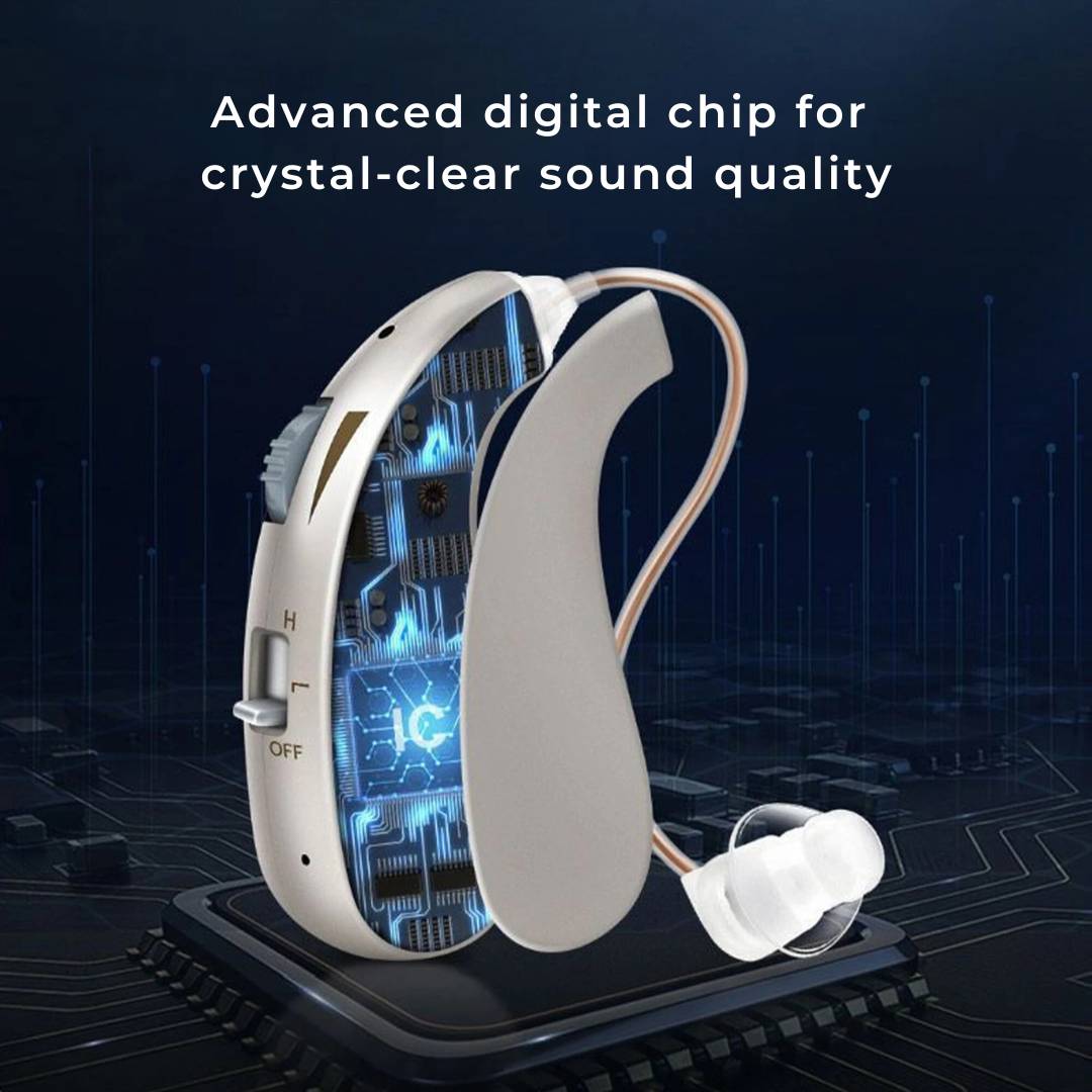 Rechargeable Digital Hearing Aid for Enhanced Sound Clarity and Comfort