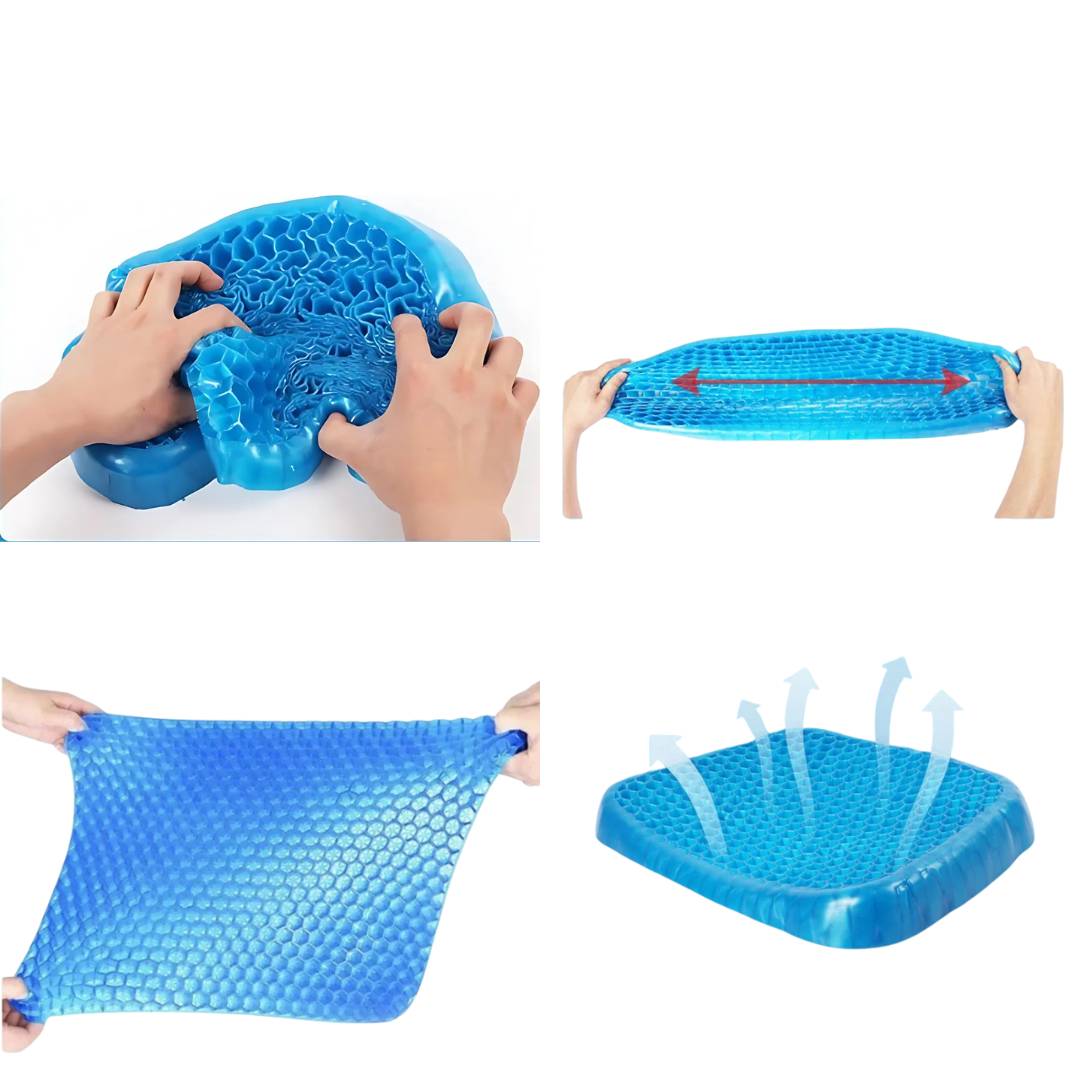 Orthopedic Gel Cushion for Tailbone & Back Pain Relief - Office, Car, Wheelchair