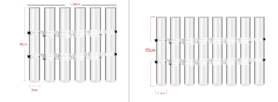 Adjustable Glass Tube Vases with Hinged Design for Modern Floral Displays