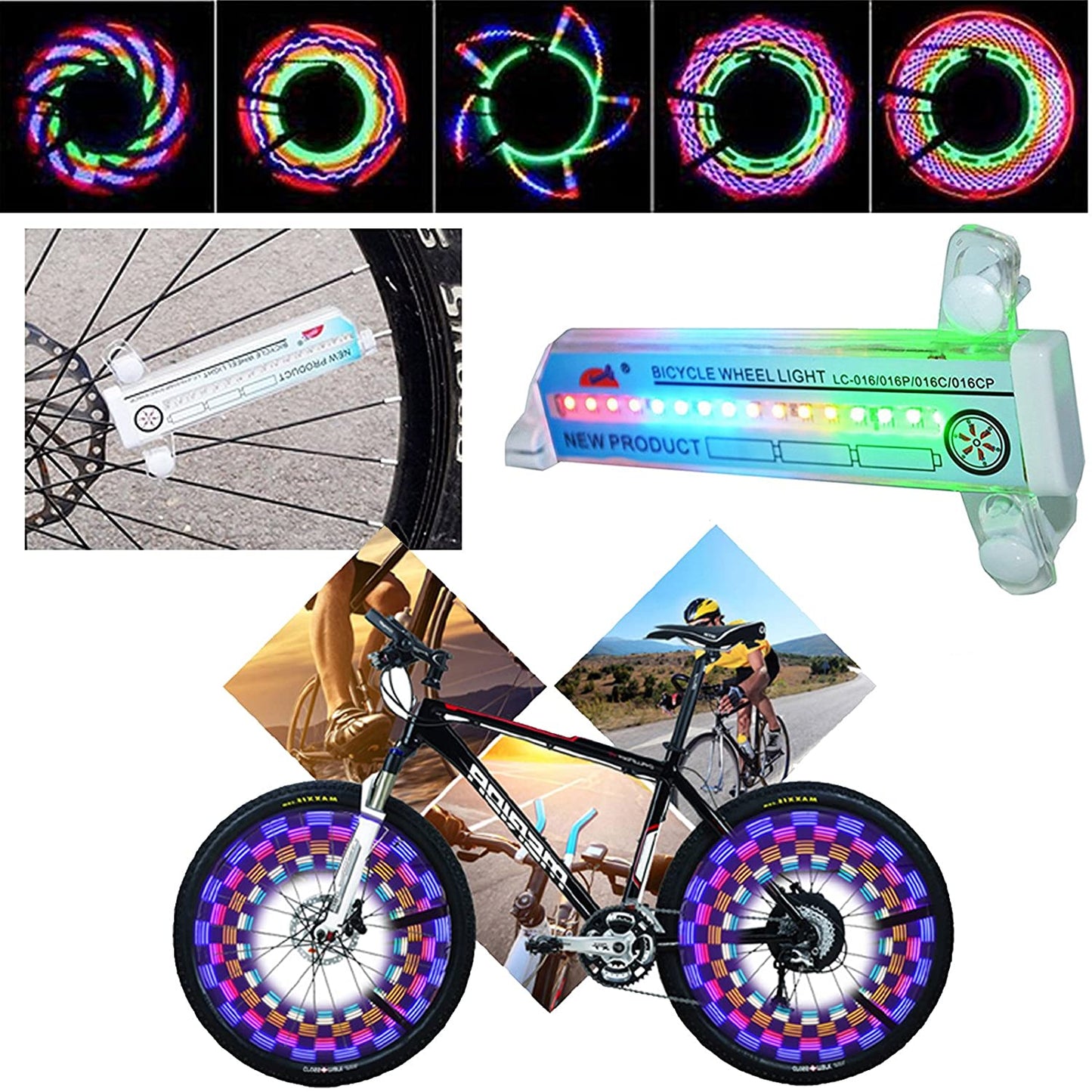 3D LED Bicycle Spoke Lights for Enhanced Visibility