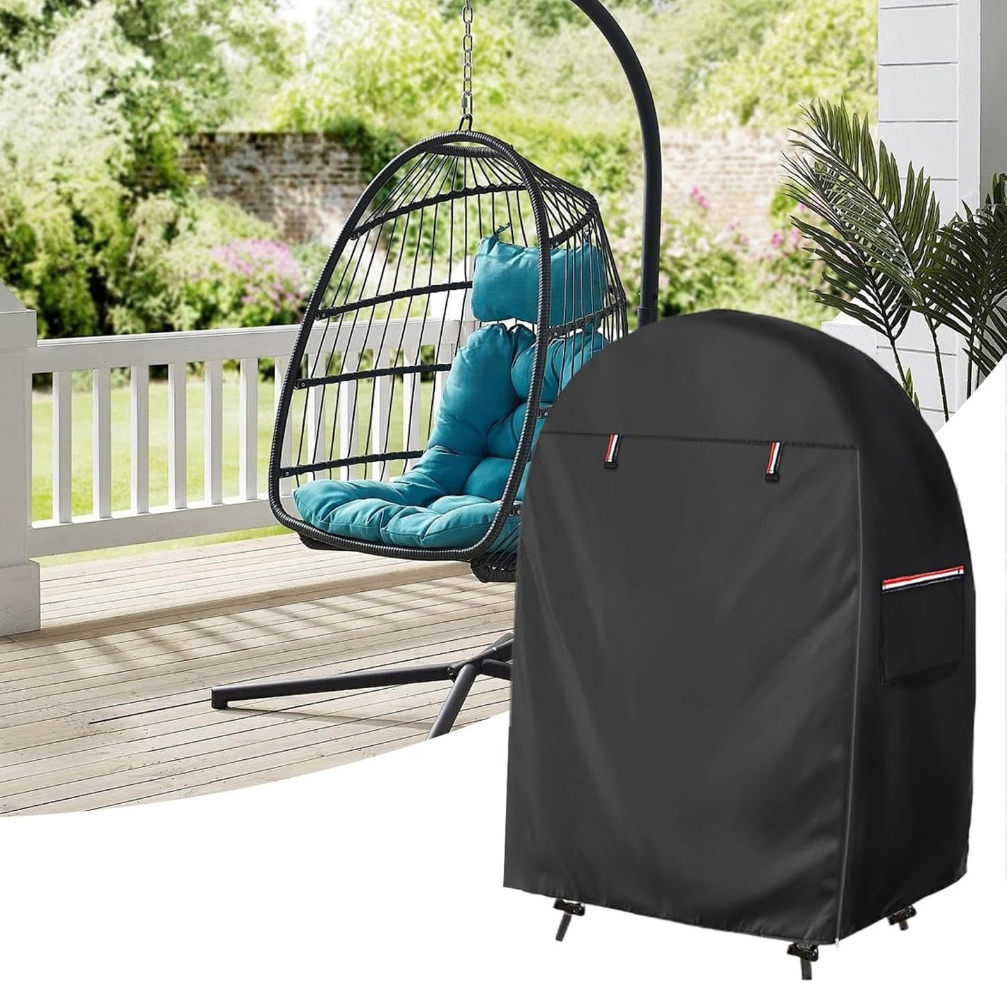 Waterproof Egg Chair Protector with Dual Zippers