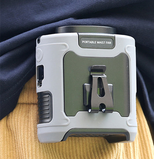 Waist-Attached Portable Cooling Fan with Multi-Speed and Light