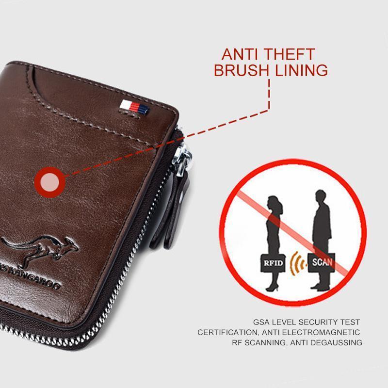 RFID-Blocking Men's Leather Wallet
