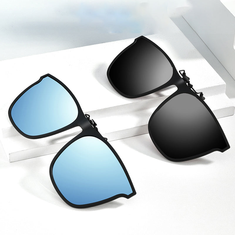 Polarized Clip-On Folding Sunglasses for Enhanced UV Protection