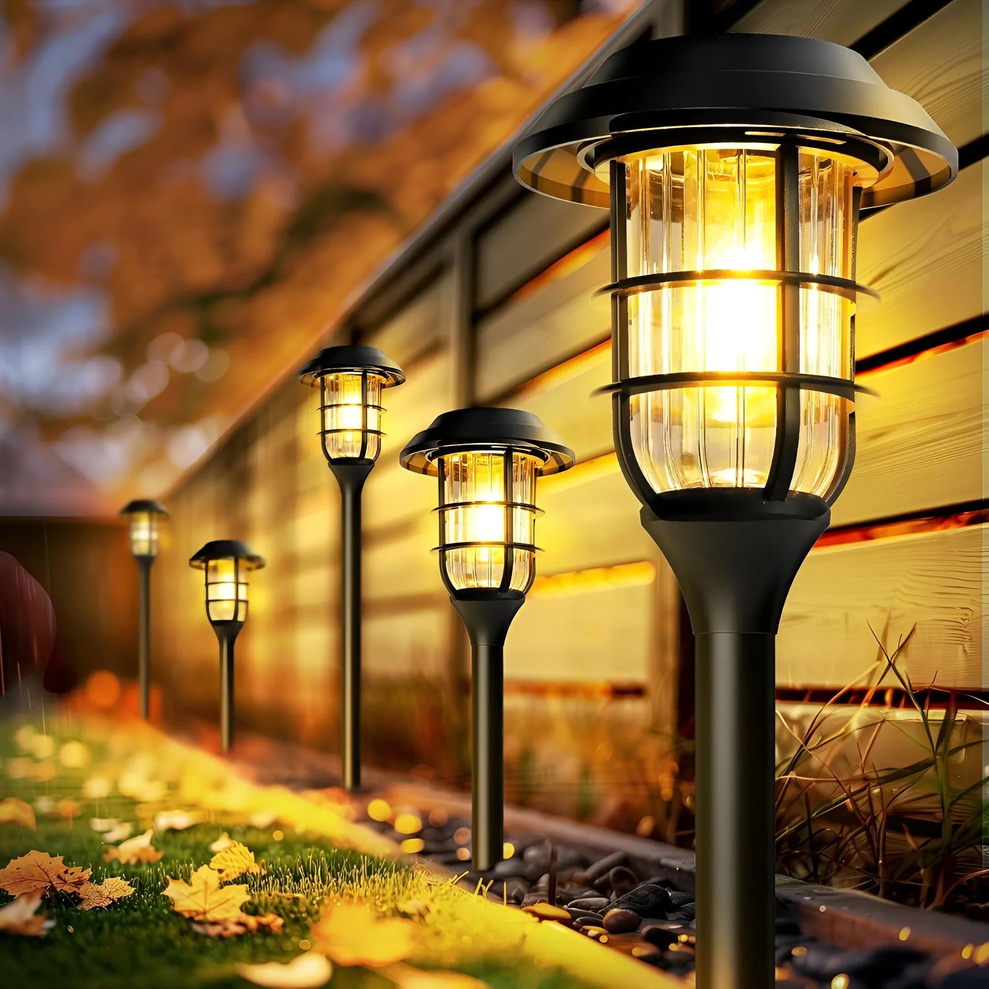 Solar-Powered Garden Light Set - 6 Pack