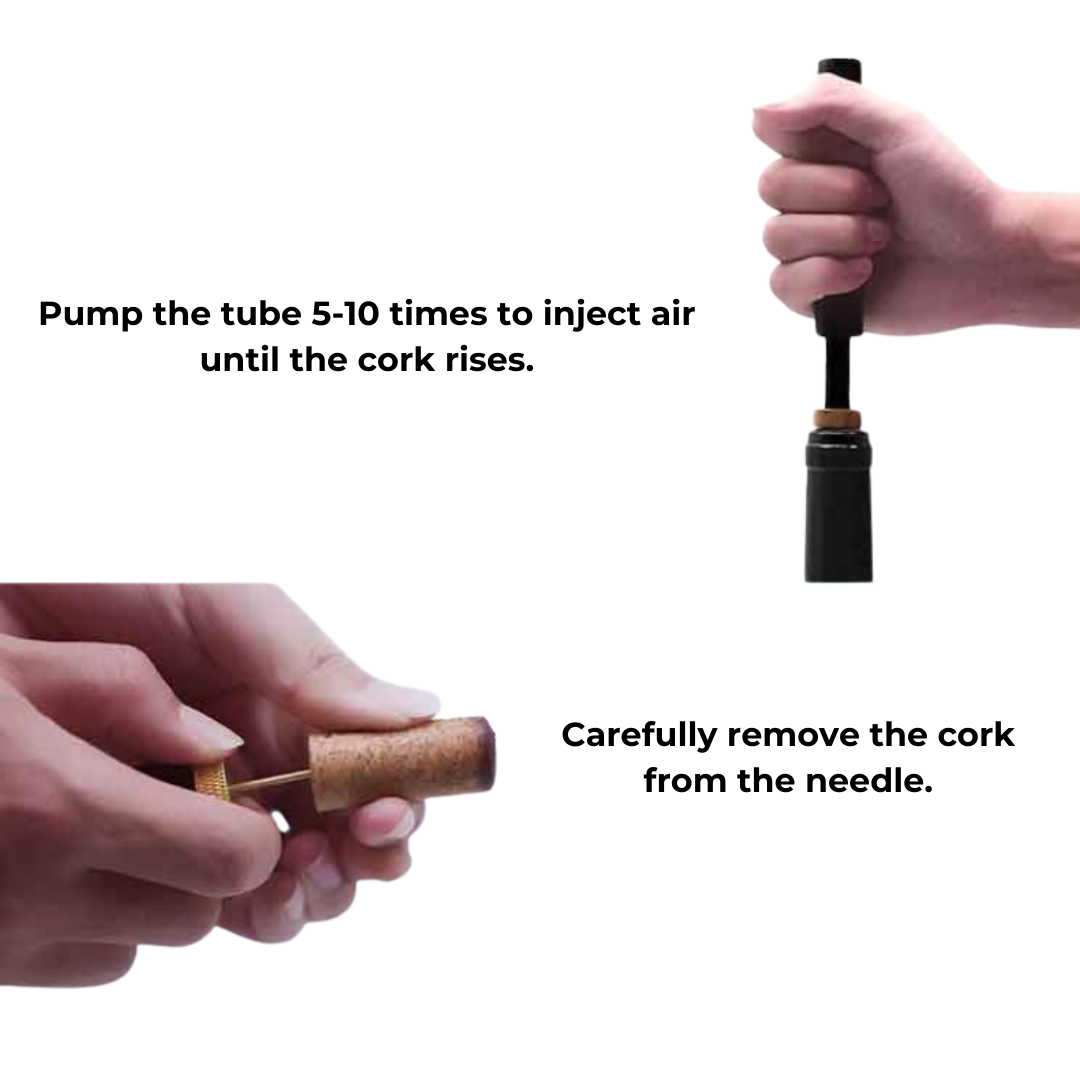 Air Pressure Wine Opener - Stainless Steel with Ergonomic Handle