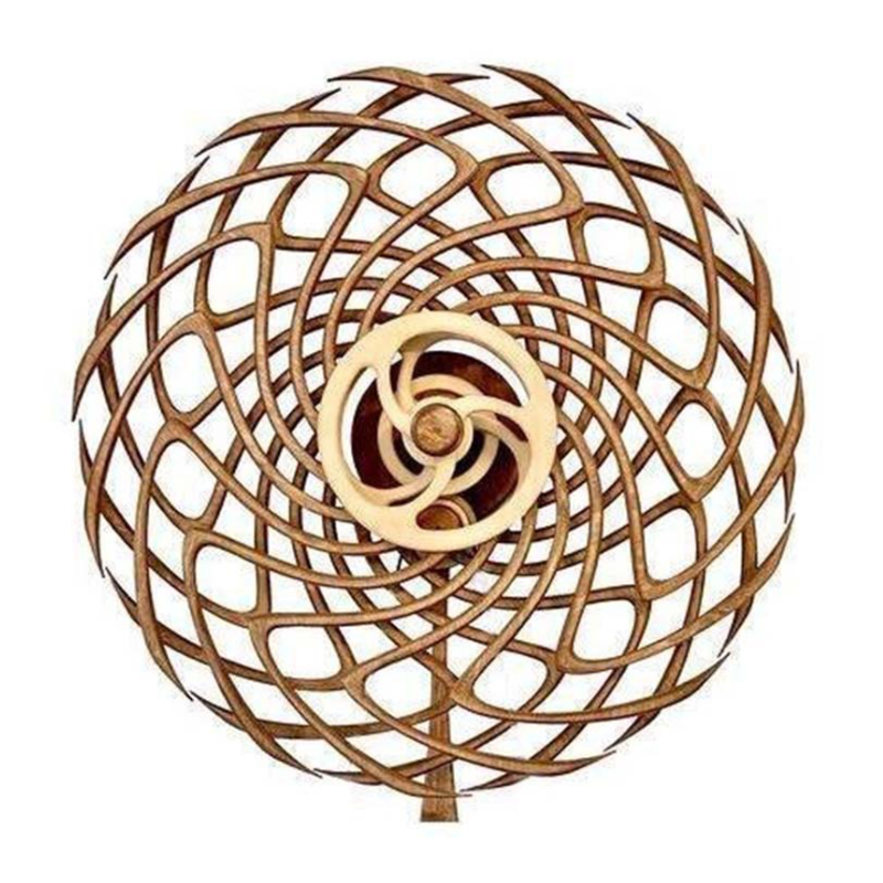 Handcrafted Kinetic Wooden Art Sculpture