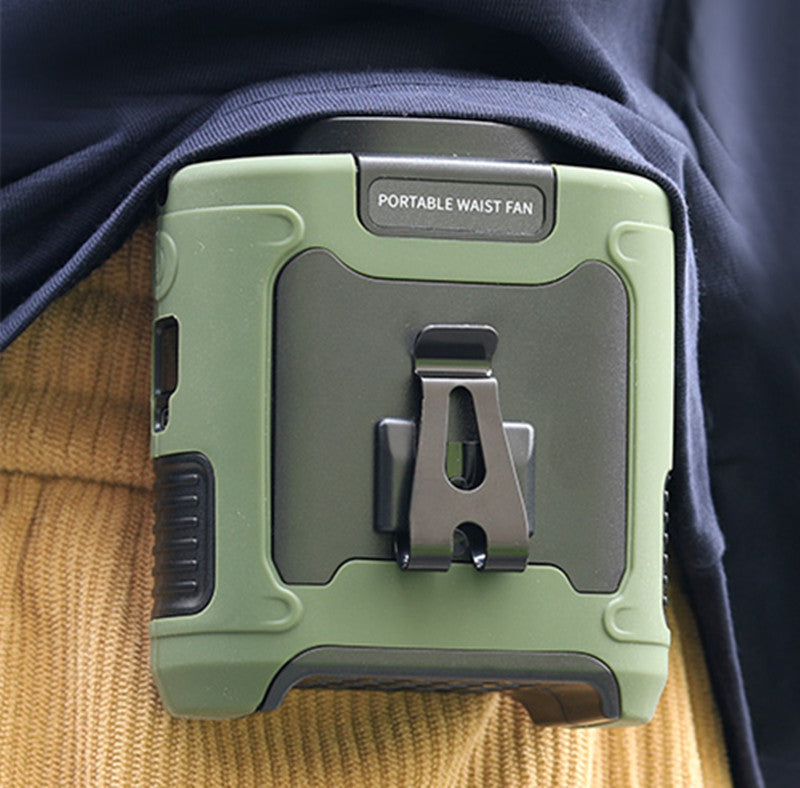 Waist-Attached Portable Cooling Fan with Multi-Speed and Light