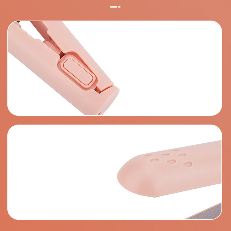 Mini 2-in-1 Ceramic Curl and Straighten Iron for Travel Styling