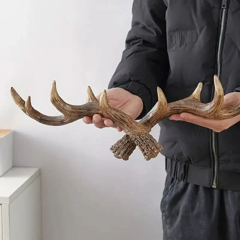 Vintage Antler Coat Rack Rustic Wall Hook
