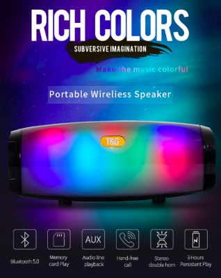 Portable Bluetooth LED Speaker with Color-Changing Lights