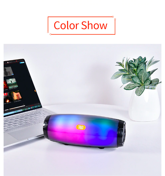 Portable Bluetooth LED Speaker with Color-Changing Lights