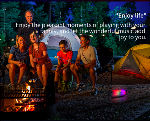 Portable Bluetooth LED Speaker with Color-Changing Lights