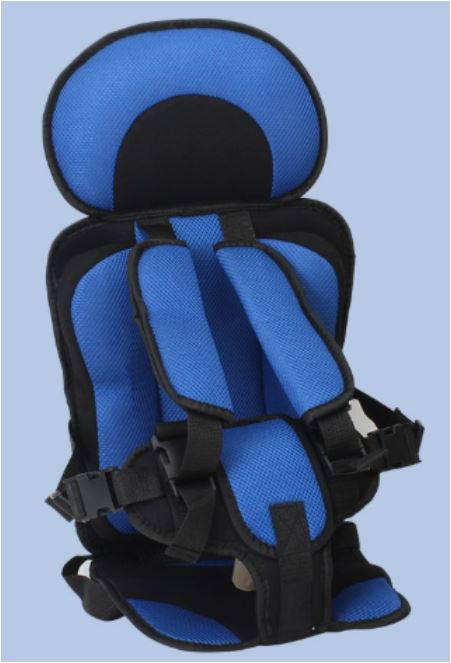 Portable Travel Car Seat for Kids | Foldable Booster with 5-Point Harness