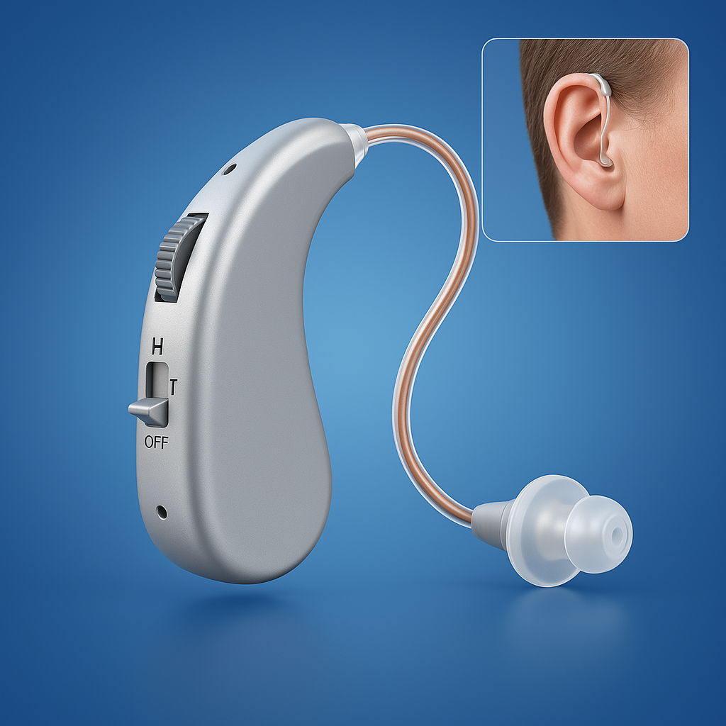 Rechargeable Digital Hearing Aid for Enhanced Sound Clarity and Comfort