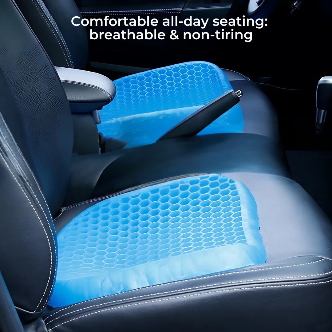 Orthopedic Gel Cushion for Tailbone & Back Pain Relief - Office, Car, Wheelchair