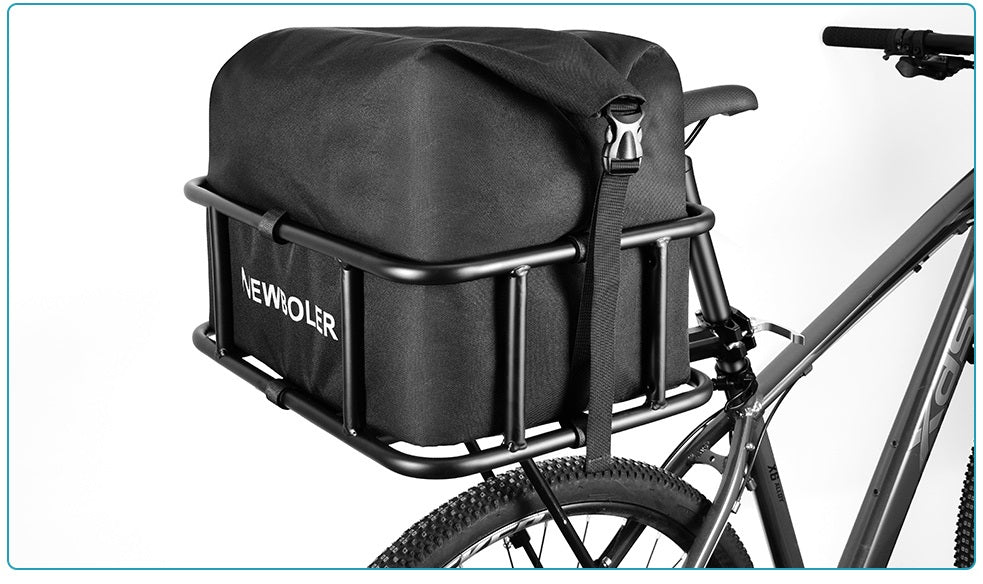 Heavy-Duty Metal Rear Bike Basket with Rack – Large Carrier for Groceries & Commutes
