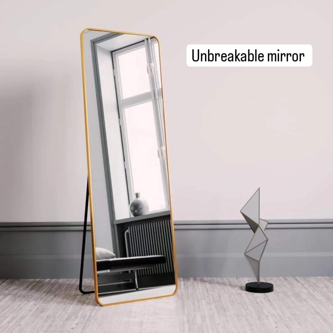 Unbreakable Full-Length Mirror with Sturdy Metal Frame