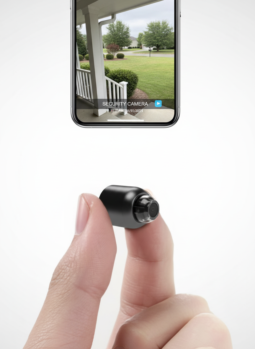 Compact Night Vision WiFi Security Camera for Home Surveillance
