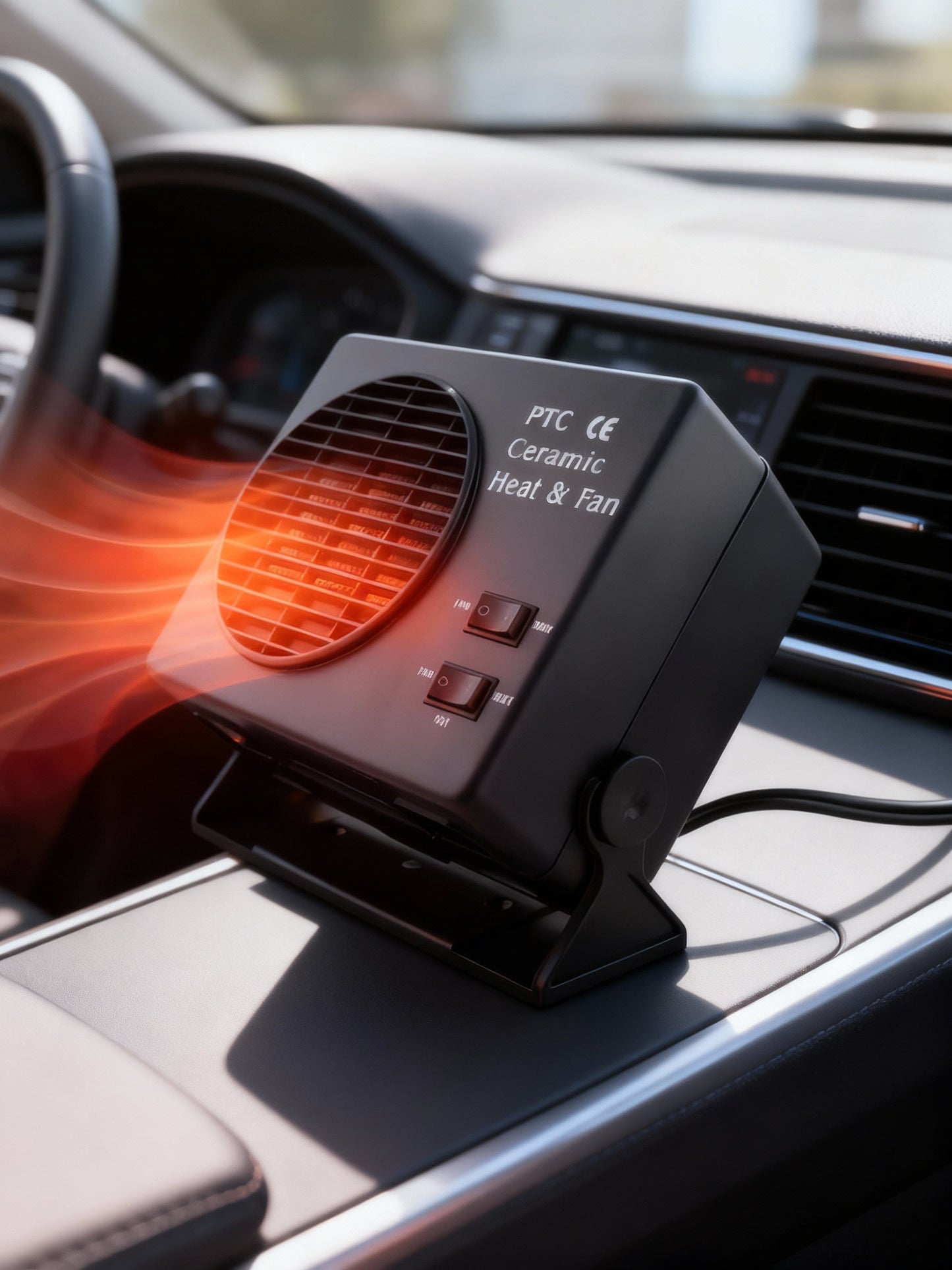12V Portable Car Heater Fan | Ceramic Defroster 150W-300W with Thermostat