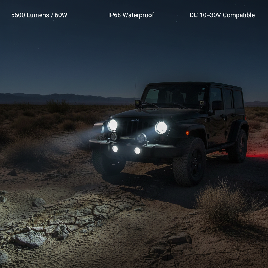 7" LED Vehicle Driving Light for Cars & Off-Road SUVs