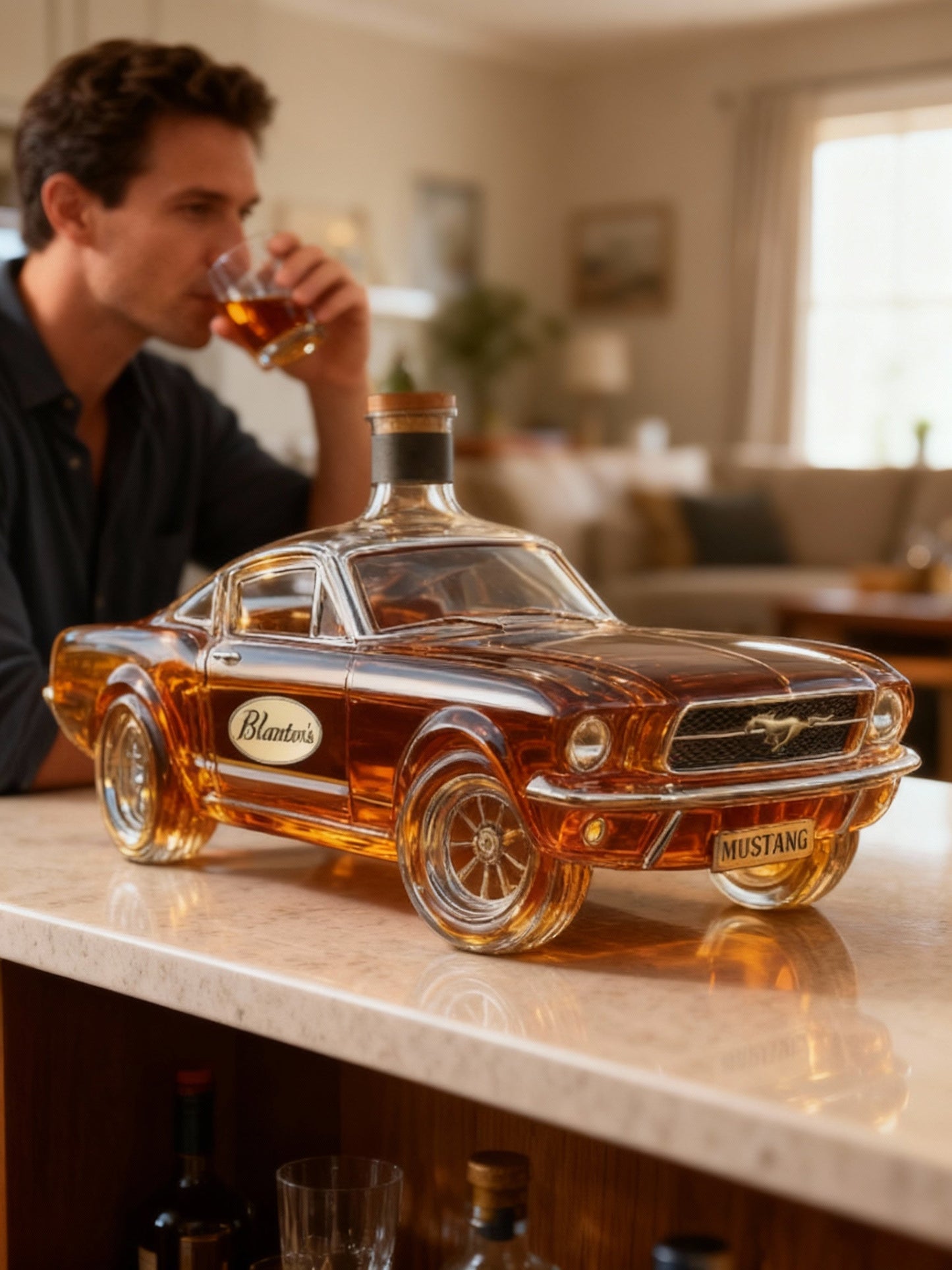 Mustang Car Design Whiskey Decanter