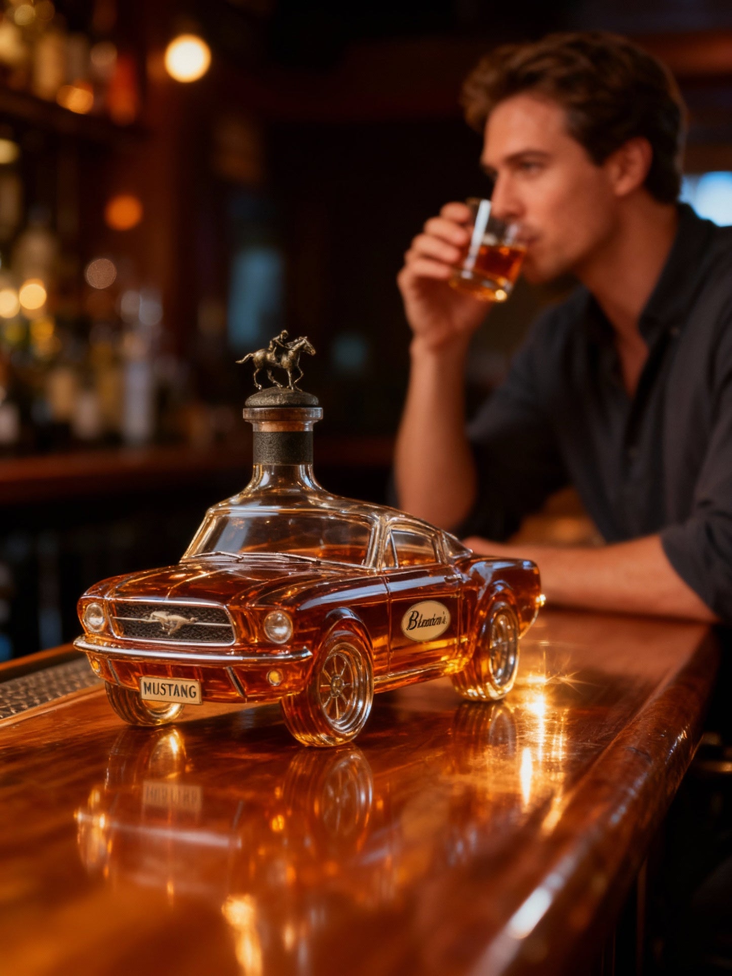 Mustang Car Design Whiskey Decanter