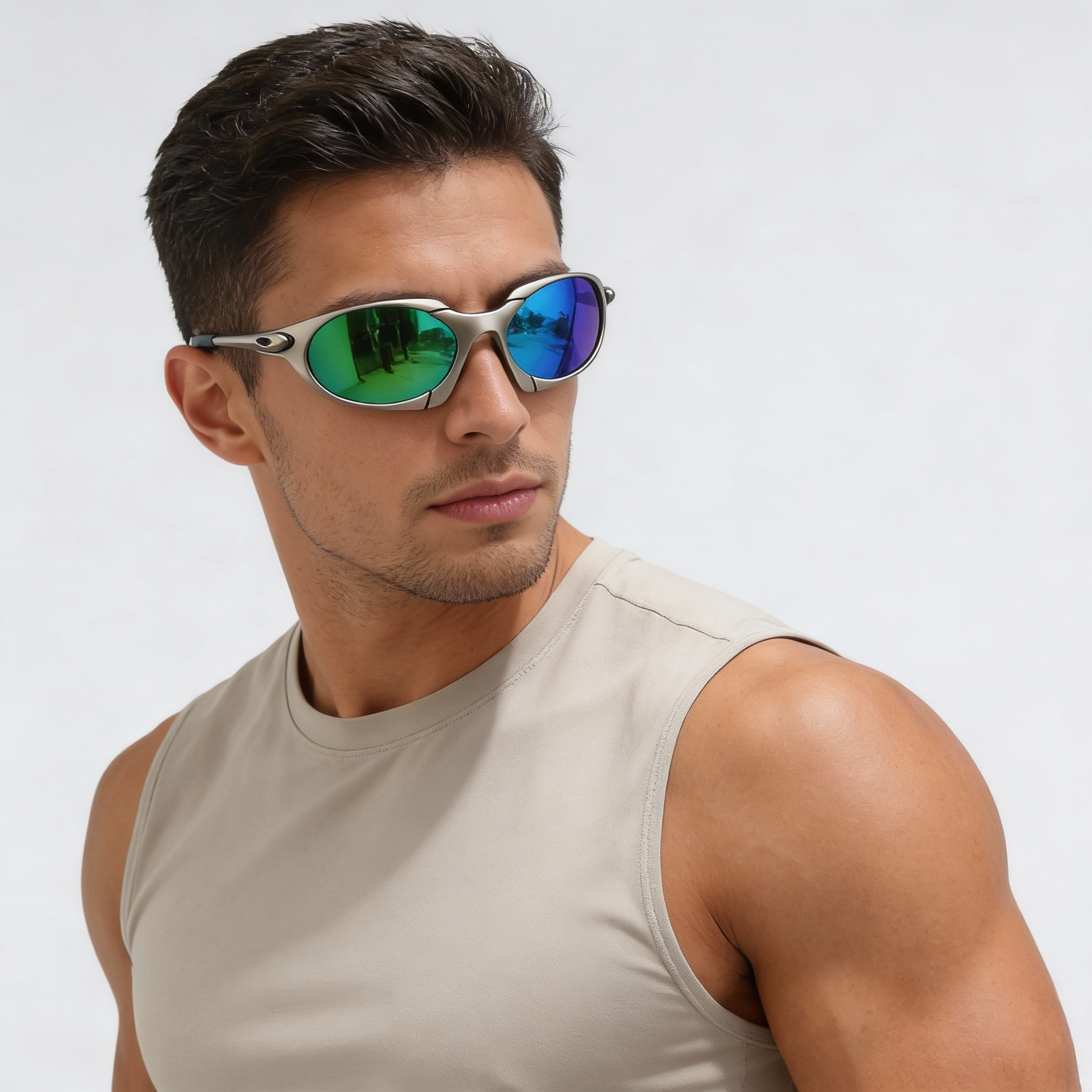 Men's Polarized Sports Sunglasses - UV Safety with Lightweight Metal Frame