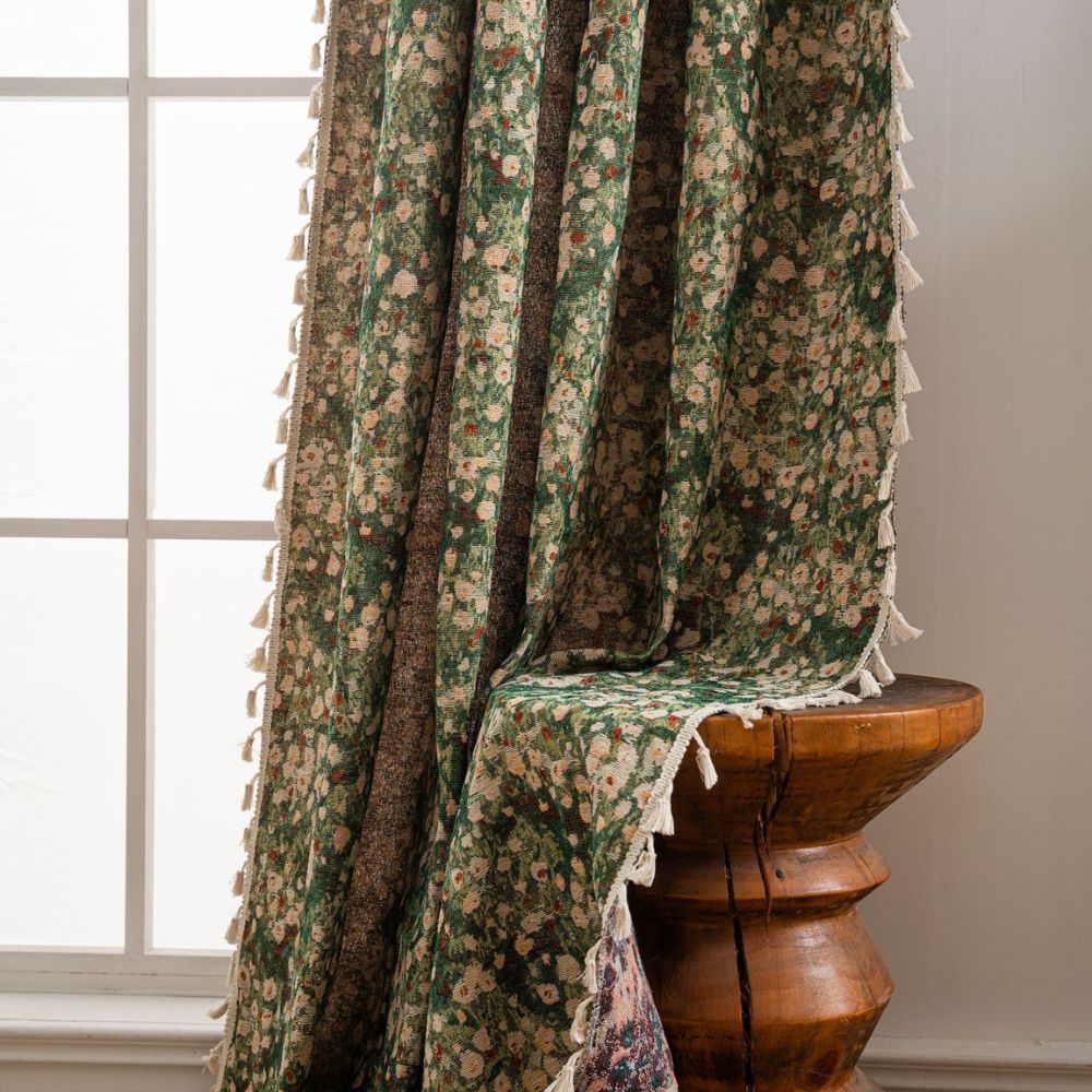 French Vintage Floral Pattern Curtains for Cozy Spaces