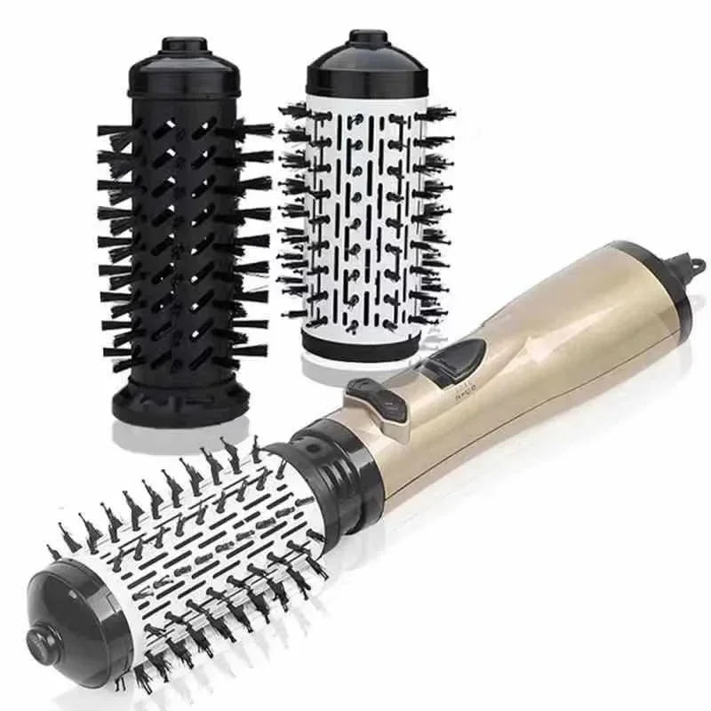 3-in-1 Rotating Hair Dryer & Styler with Temperature Control for Easy Waves