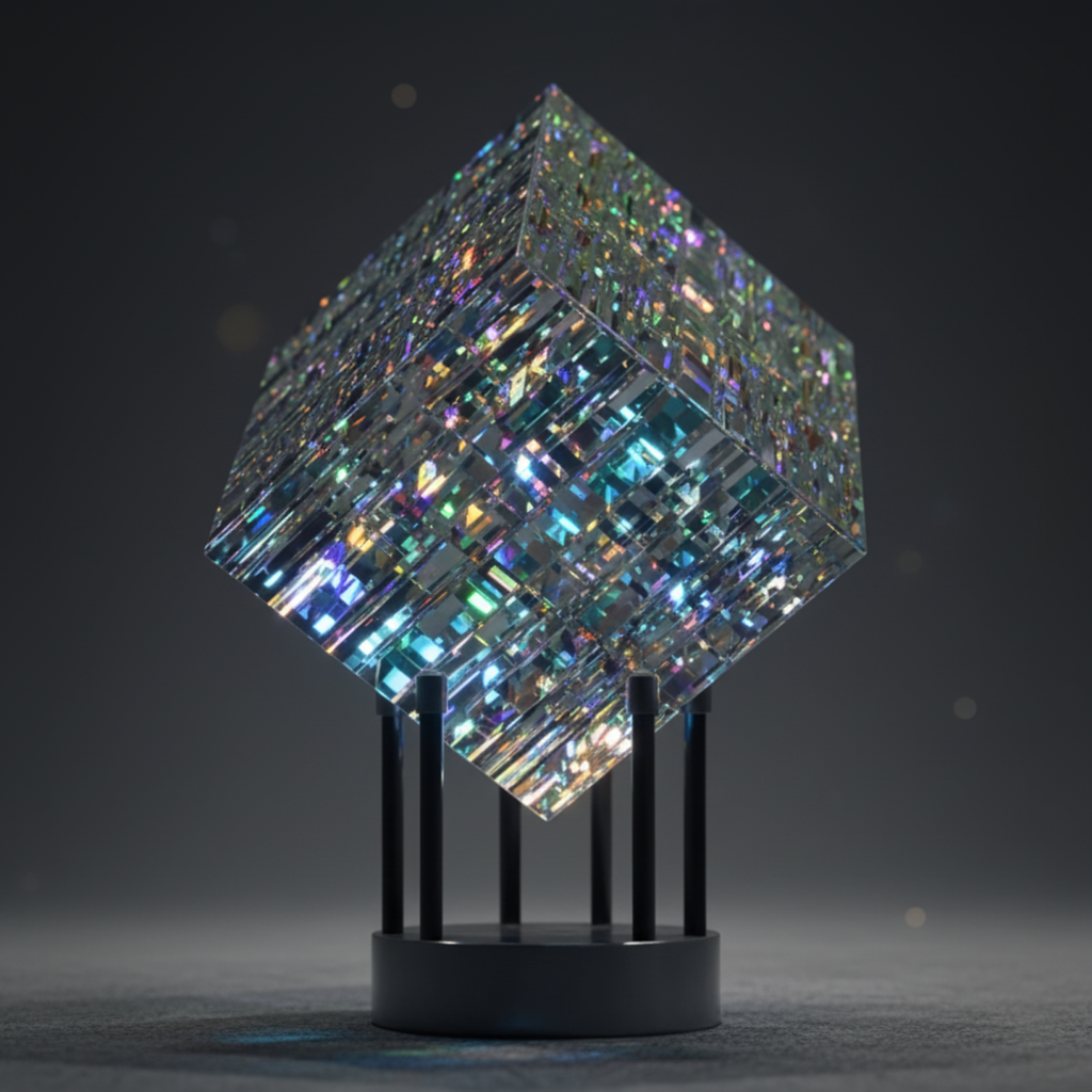 ChromaticCube Crystal Art for Rainbow Light Refraction & Modern Home Decor