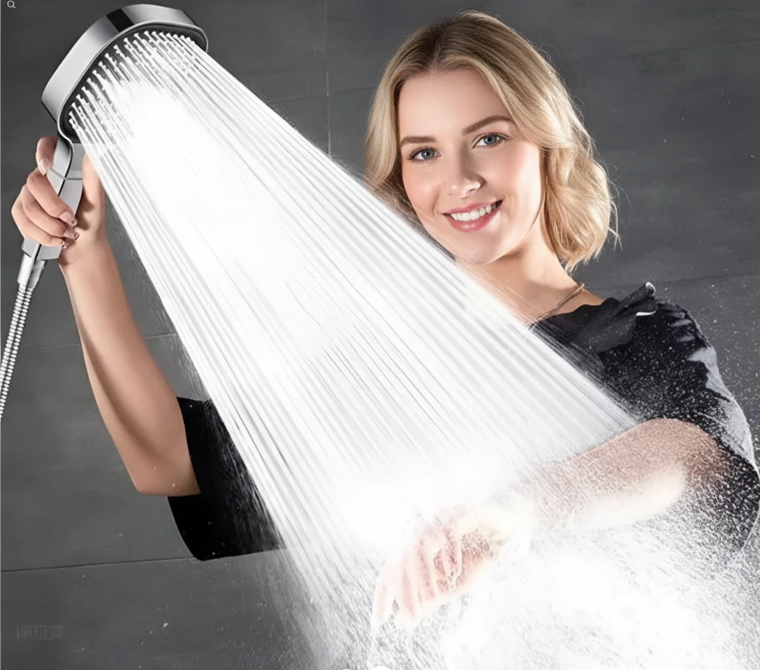 Turbo Boost High Pressure Shower Head with Advanced Filtration System