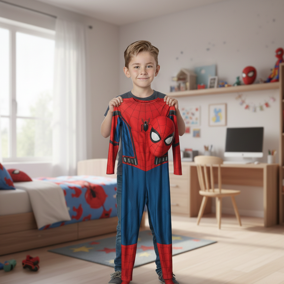 Realistic Superhero Costume for Kids & Adults with 3D Detailing