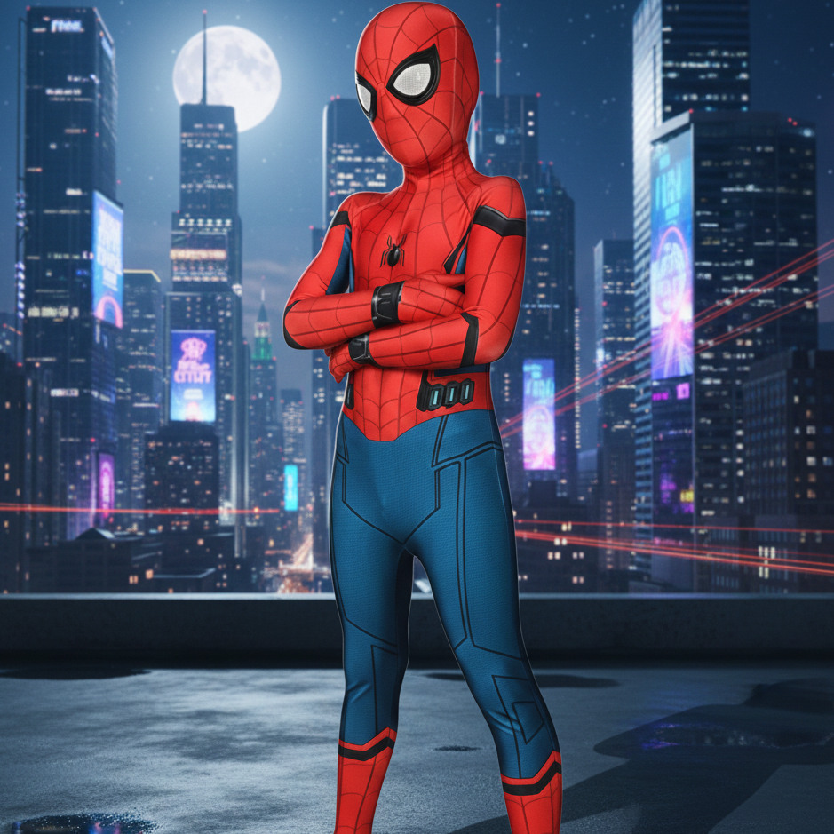 Realistic Superhero Costume for Kids & Adults with 3D Detailing
