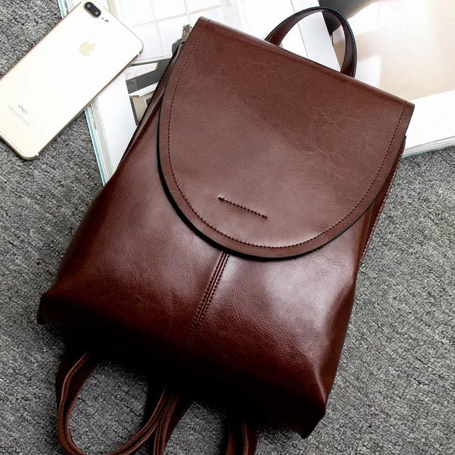 Trendy Women's Leather Backpack – Stylish, Versatile, and Eco-Friendly Design