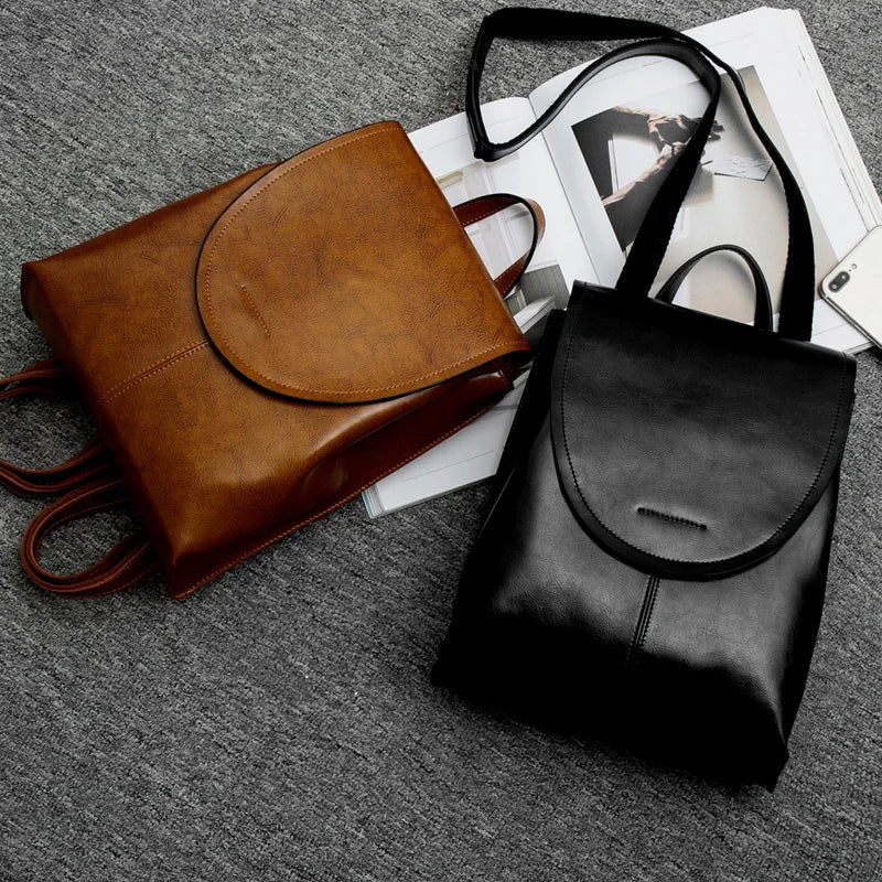 Trendy Women's Leather Backpack – Stylish, Versatile, and Eco-Friendly Design