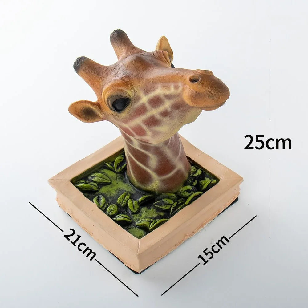 Giraffe Head Wall Sculpture - 3D Lifesize Art Decor
