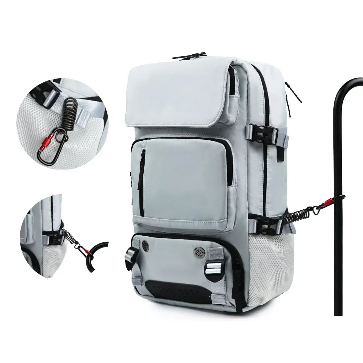 Spacious Waterproof USB Travel Backpack with Anti-Theft Features