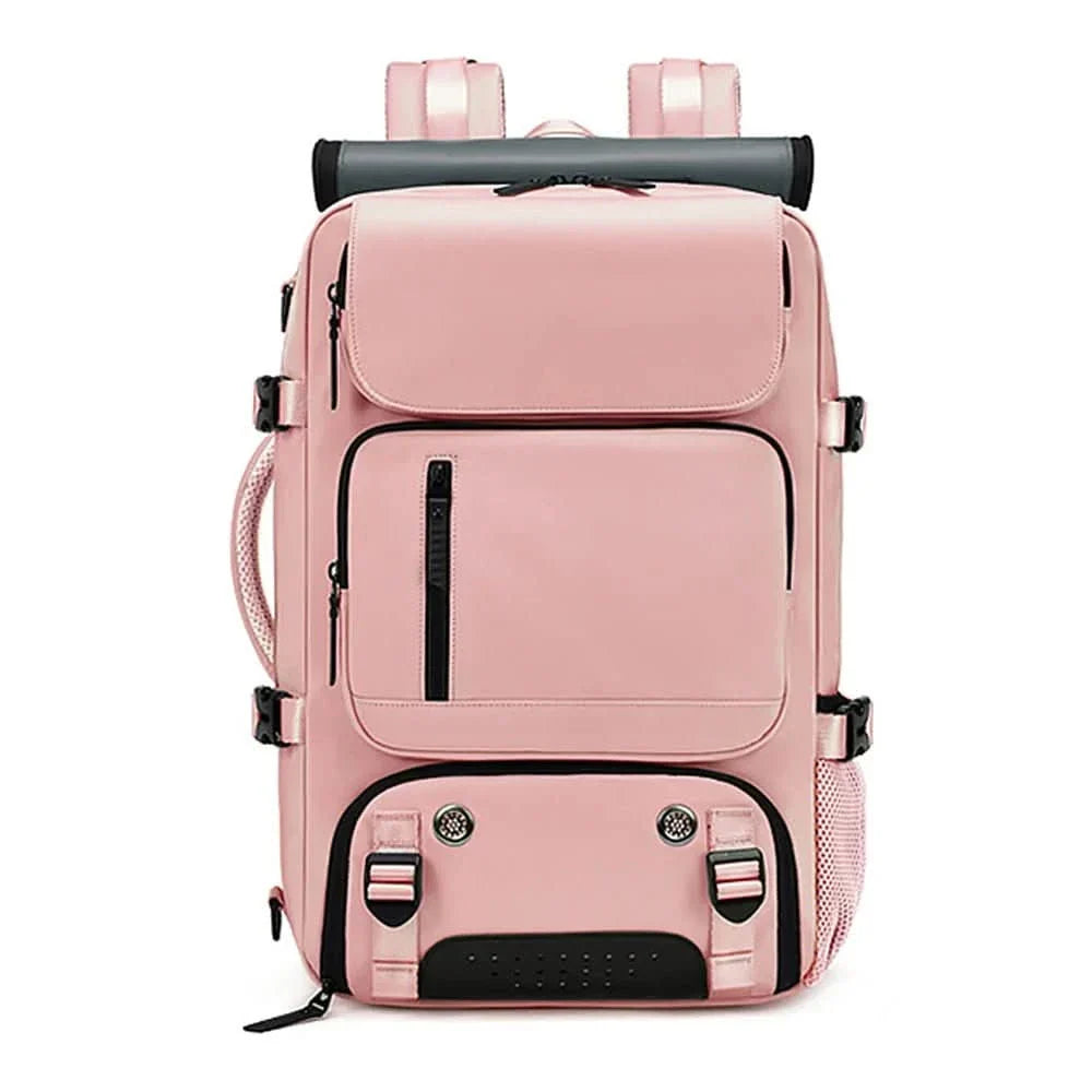Spacious Waterproof USB Travel Backpack with Anti-Theft Features