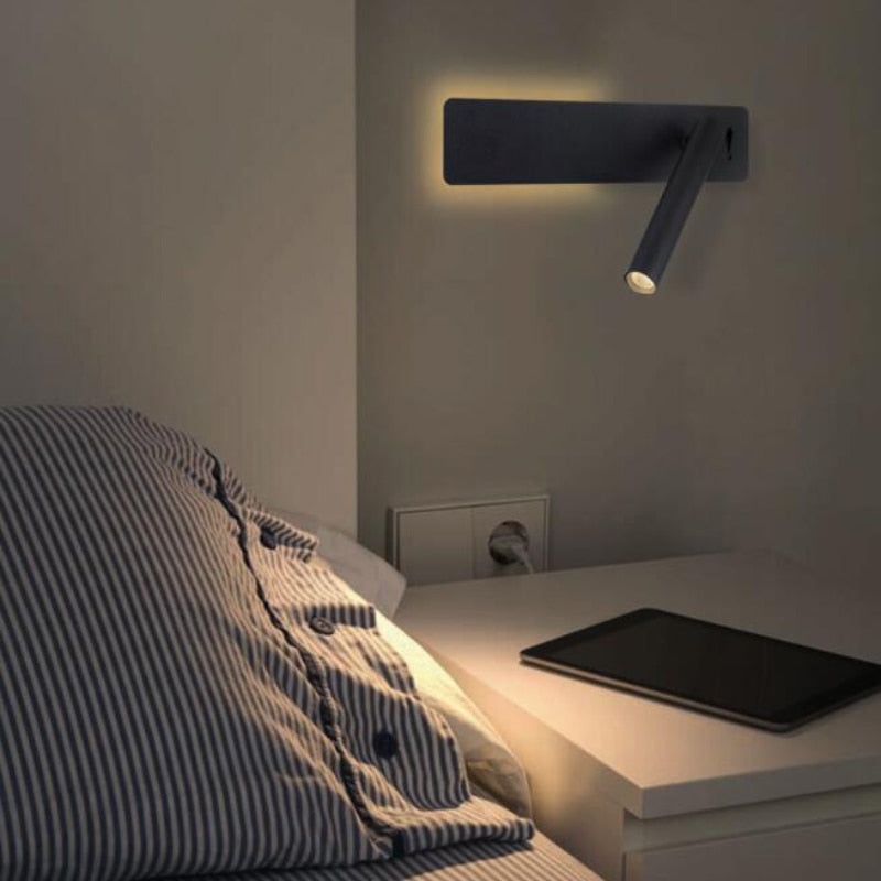 Swivel LED Bedside Reading Light with Adjustable Brightness