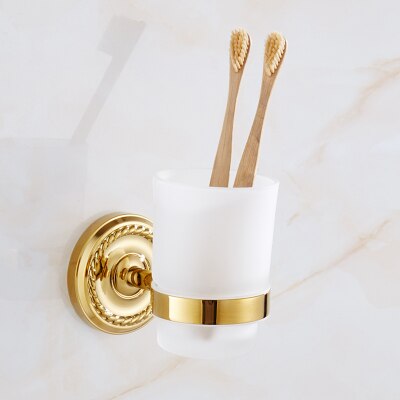 Gold Bathroom Accessory Set