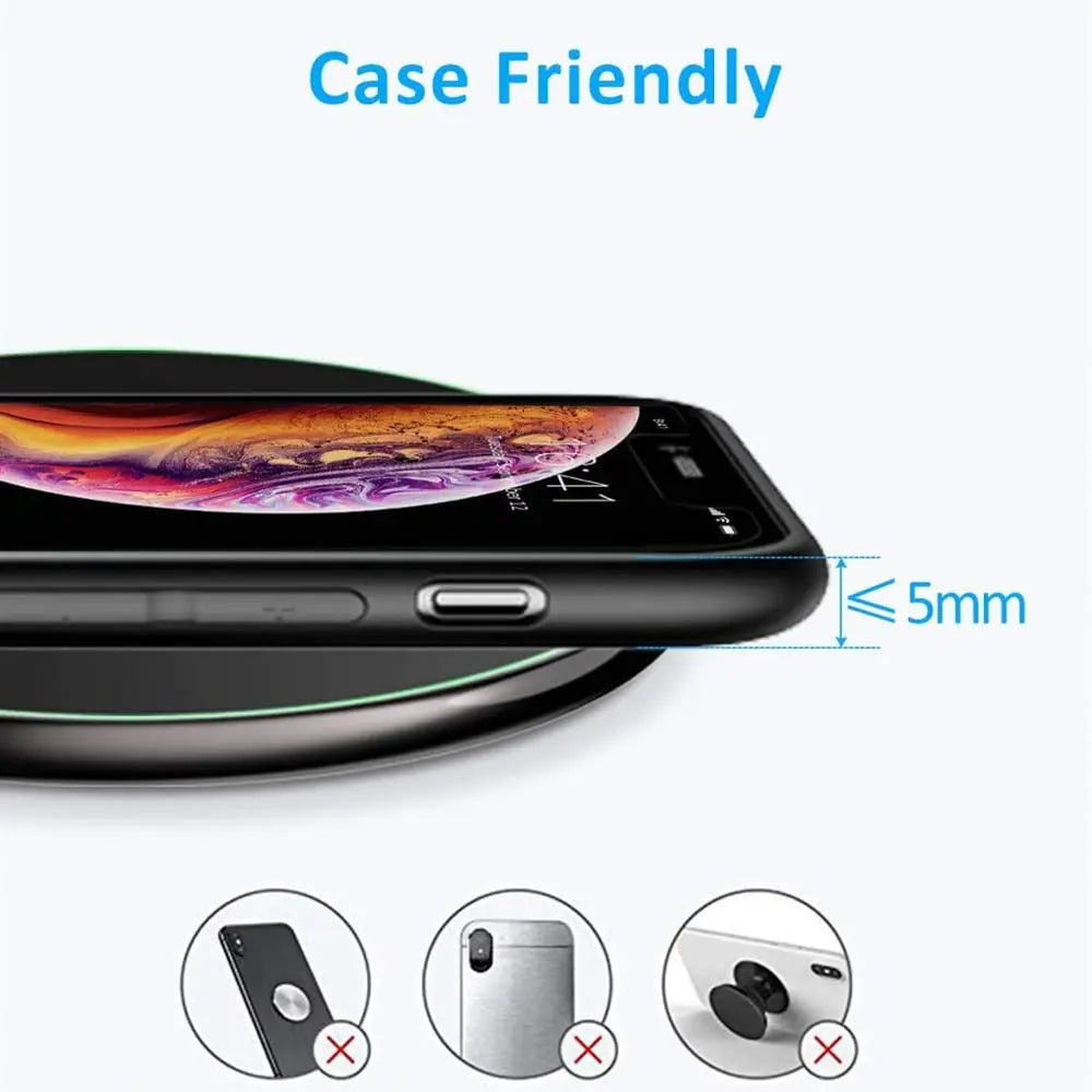 30W Wireless Charger Pad with USB C for iPhone, Samsung & Android Devices