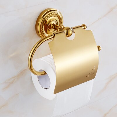 Gold Bathroom Accessory Set