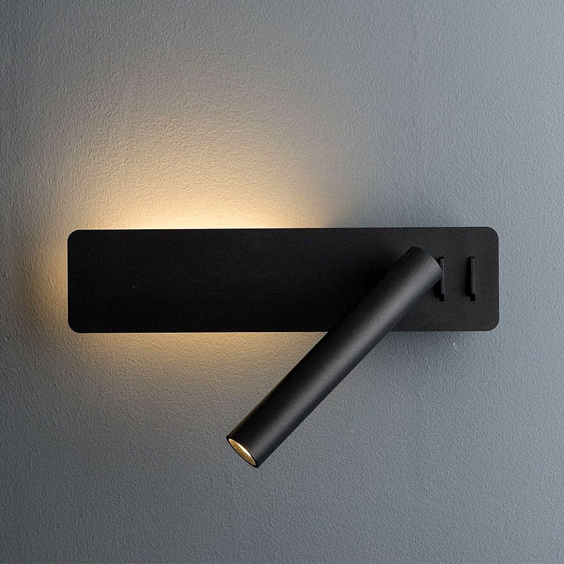 Swivel LED Bedroom Reading Light with Adjustable Brightness and Color Modes