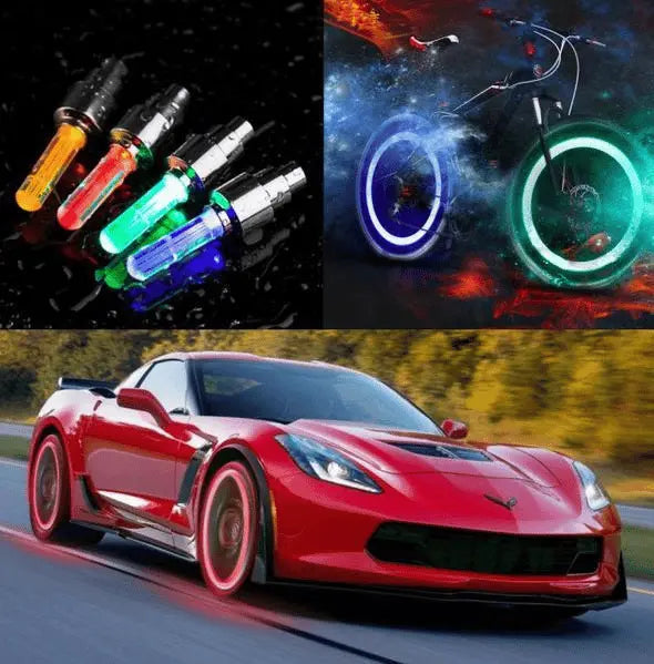 LED Bicycle Valve Lights for Enhanced Nighttime Visibility