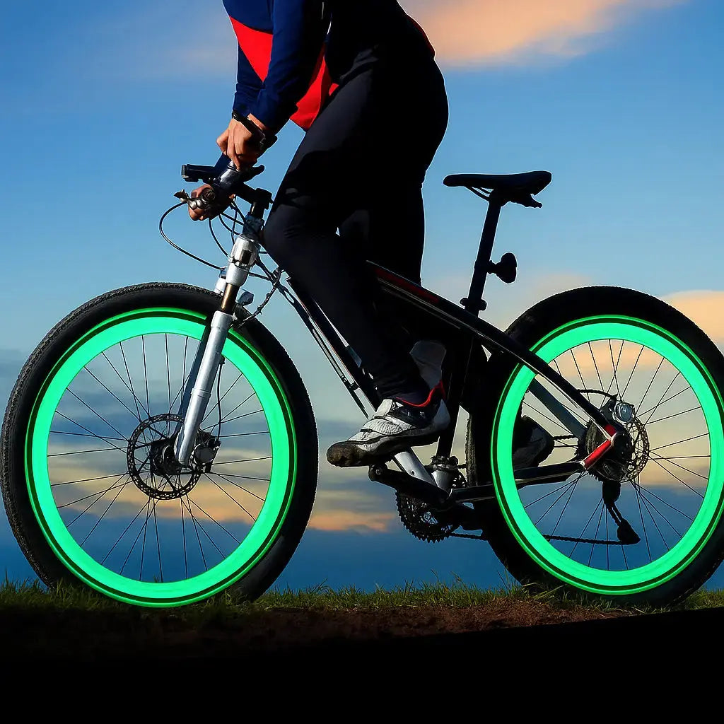 LED Bicycle Valve Lights for Enhanced Nighttime Visibility